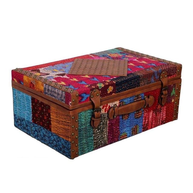 Smitam lifestyle - Vintage Trunk with Kantha Work