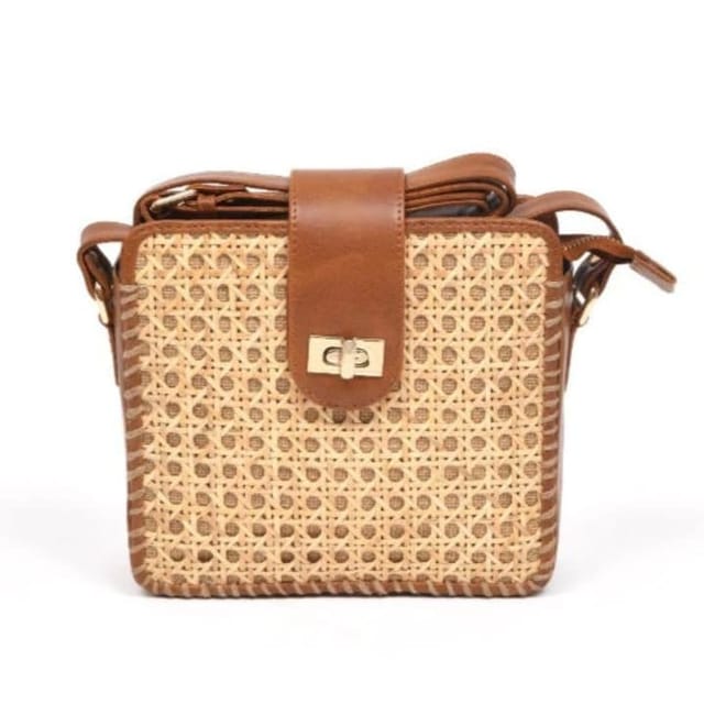 Smitam lifestyle - Square Cane Sling Bag