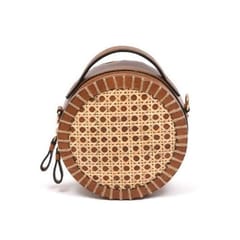 Smitam lifestyle - Round Cane Sling Bag