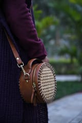 Smitam lifestyle - Round Cane Sling Bag