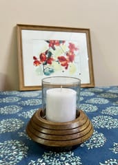 Designs by Maulshree - Wooden & Glass Candle Holder