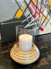 Designs by Maulshree - Wooden & Glass Candle Holder