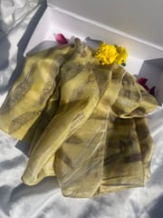 Kokikar - Haldi & Eucalyptus Silk Scarf| 100% Pure Silk | Sustainable Clothing | All Season Scarf for Women and Girls | Skin Safe Clothing | Plant Dyed Premium Quality | No chemical Eco-printed| Hand Made Craft | Made in India