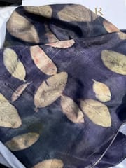 Kokikar - Ocean Pure Silk Scarf| 100% Pure Silk | Sustainable Clothing | All Season Scarf for Women and Girls | Skin Safe Clothing | Plant Dyed Premium Quality | No chemical Eco-printed| Hand Made Craft | Made in India