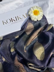 Kokikar - Ocean Pure Silk Scarf| 100% Pure Silk | Sustainable Clothing | All Season Scarf for Women and Girls | Skin Safe Clothing | Plant Dyed Premium Quality | No chemical Eco-printed| Hand Made Craft | Made in India