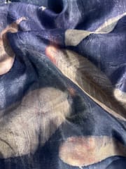 Kokikar - Ocean Pure Silk Scarf| 100% Pure Silk | Sustainable Clothing | All Season Scarf for Women and Girls | Skin Safe Clothing | Plant Dyed Premium Quality | No chemical Eco-printed| Hand Made Craft | Made in India