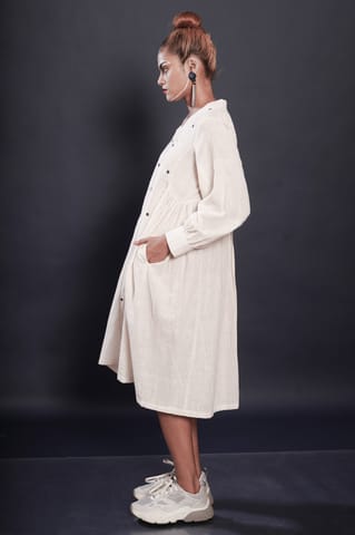 Inkriti - Kala Cotton Mirror Work Timeless Dress