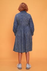 Inkriti - Hand Block Printed Clear Sky Timeless Dress
