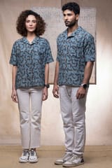 Inkriti - Hand Block Printed Ajrakh Brushstroked Holiday formal