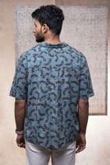 Inkriti - Hand Block Printed Ajrakh Brushstroked Holiday formal