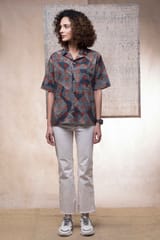 Inkriti - Hand block printed Ajrakh Allover Holiday formal