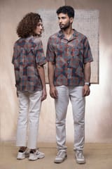 Inkriti - Hand block printed Ajrakh Allover Holiday formal