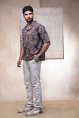 Inkriti - Hand block printed Ajrakh Allover Holiday formal