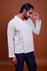 Inkriti - Tangaliya Dice Mughal Shirt White