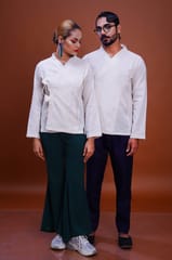 Inkriti - Tangaliya Dice Mughal Shirt White
