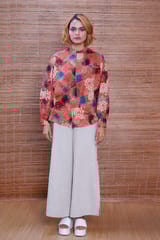 Inkriti - Hand Block Printed Ajrakh Alizarine Jaapani Kimono