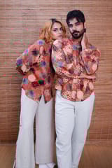 Inkriti - Hand Block Printed Ajrakh Alizarine Jaapani Kimono