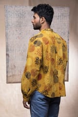 Inkriti - Hand Block Printed Ajrakh Sunshine Jaapani Kimono