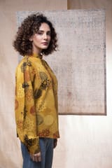 Inkriti - Hand Block Printed Ajrakh Sunshine Jaapani Kimono
