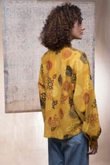Inkriti - Hand Block Printed Ajrakh Sunshine Jaapani Kimono
