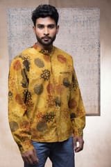 Inkriti - Hand Block Printed Ajrakh Sunshine Jaapani Kimono