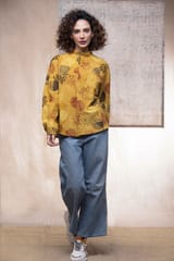 Inkriti - Hand Block Printed Ajrakh Sunshine Jaapani Kimono