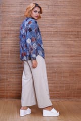 Inkriti - Hand Block Printed Ajrakh Indigo Jaapani Kimono