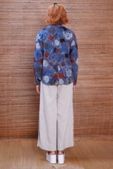 Inkriti - Hand Block Printed Ajrakh Indigo Jaapani Kimono