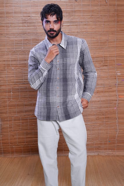 Inkriti - Kala Cotton Gradation Checks Everywhere Shirt