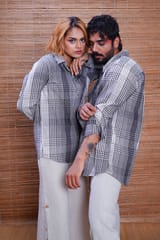 Inkriti - Kala Cotton Gradation Checks Everywhere Shirt