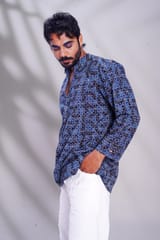 Inkriti - Hand Block Printed Ajrakh Brushstroked Forever Kurta