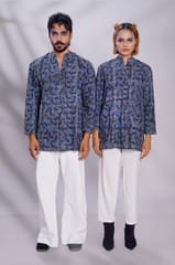 Inkriti - Hand Block Printed Ajrakh Brushstroked Forever Kurta