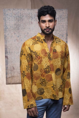 Inkriti - Hand Block Printed Ajrakh Sunshine Forever Kurta