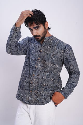 Inkriti - Hand Block Printed Silver Lining Reliable shirt