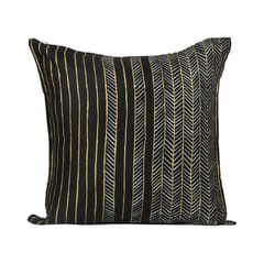 Guthali -Handpainted Black Cushion Cover