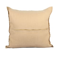 Guthali -Handpainted Rajasthani Cushion Cover In Beige