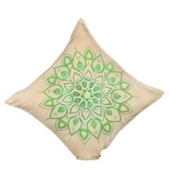 Guthali -Mandla Green Handpainted Cushion Cover