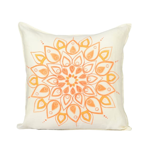 Guthali -Mandla Orange Handpainted Cushion Cover