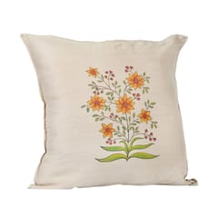 Guthali -Mughal Sunflower Handpainted Cushion Cover