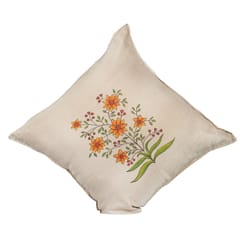Guthali -Mughal Sunflower Handpainted Cushion Cover