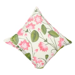 Guthali -Pichwai Lotus Handpainted Cushion Cover