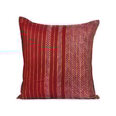Guthali -Handpainted Red Cushion Cover
