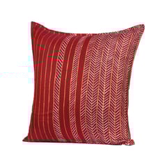 Guthali -Handpainted Red Cushion Cover