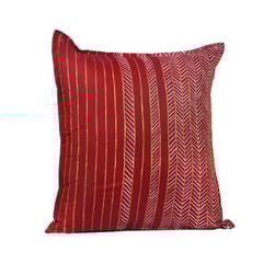 Guthali -Handpainted Red Cushion Cover