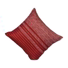Guthali -Handpainted Red Cushion Cover