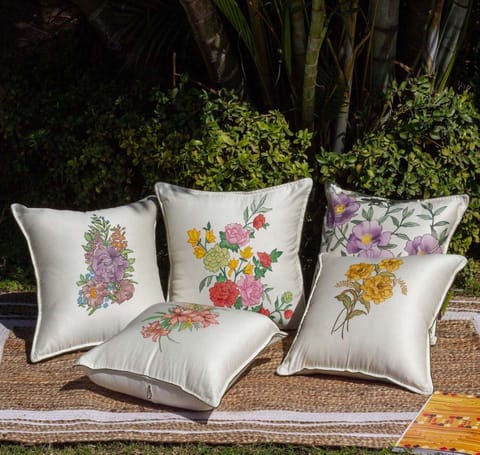 Pastel Bagh Cushion Cover Set of 5