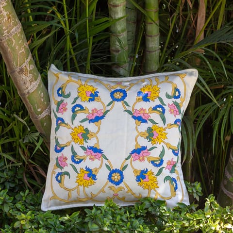 Persian Hand Painted Cushion Cover