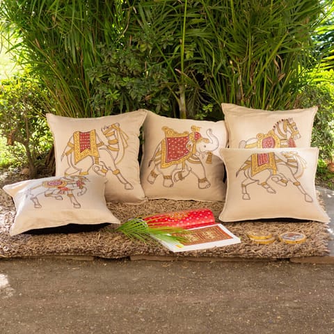 Guthali -Sawari Cushion Cover Set of 5