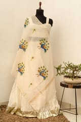 Guthali -Mayur Miniature Handpainted Dupatta