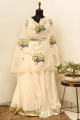 Guthali -Mayur Miniature Handpainted Dupatta